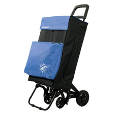 Carro de Compra Plegable con Termo Ligero, 100x41x33cm, Capacidad 48 litros, 4 Ruedas, Empaque Cartón Reforzado, Garantía 3 Años