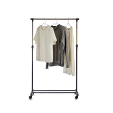 Burro de Ropa, Perchero Colgador de Ropa, 43x160x80 cm, Vestidor, Acero Galvanizado, Porttil con Ruedas, para colgar Ropa