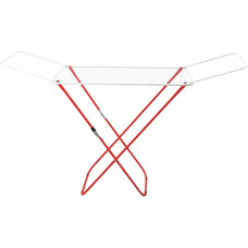 Tendedero Plegable de Metal con Alas - Gris 181x107x51cm, 18m Cuerda (Resistente y Portátil)