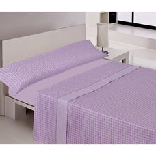 Juego de sábanas de 3 piezas - Microfibra de poliéster con textura satinada - Sábana ajustable, sábana encimera y 1 funda de almohada larga, las sábanas con estampado de verano son suaves, ligeras, transpirables y de secado rápido, disponibles en varios t