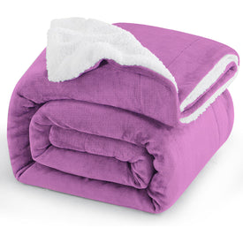 Manta Sofa Invierno Polar - Mantas para Cama 135 150 Gruesa Calentita Manta de Sofá Suave y Caliente con Borreguito, Reversible de Franela y Borrego