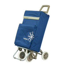 Carro Carrito de Compra Plegable Ligero Bolsa Termo 100x41x33cm, Embalado con Carton Reforzado,Garanta 2 Años,Resistente, Plegable, con 4 Ruedas Resistentes, para la Compra de Alimentos, Capacidad de Carga 40 Litros