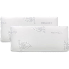 Almohada viscoelástica con núcleo 100% Viscoelástico, Tejido de Aloe Vera, Anti ácaros, Anti bacterias, Termorregulable y Ergonómica. Libera la presión Cervical