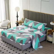 Juego de Sabanas Estampadas de 3 Piezas 90gsm, 100% Poliester, para Cama de 90cm,105, 135cm y 150cm, Incluye Bajera Ajustable, Encimera y Funda Almohada