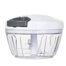 Picadora Manual con Cuerda, 3 Alturas de Corte, Cuchilla de Acero Inoxidable, 400 ml