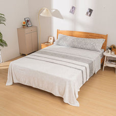 Juego de sábanas de Sedalina 240GSM Estampada | 3 Piezas | Funda de Almohada, Bajera Ajustable y sábana encimera (Disponible en Varios tamaños y Colores)