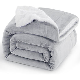 Manta Sofa Invierno Polar - Mantas para Cama 135 150 Gruesa Calentita Manta de Sofá Suave y Caliente con Borreguito, Reversible de Franela y Borrego