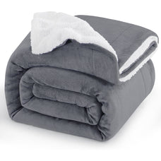 Manta Sofa Invierno Polar - Mantas para Cama 135 150 Gruesa Calentita Manta de Sofá Suave y Caliente con Borreguito, Reversible de Franela y Borrego