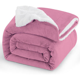 Manta Sofa Invierno Polar - Mantas para Cama 135 150 Gruesa Calentita Manta de Sofá Suave y Caliente con Borreguito, Reversible de Franela y Borrego