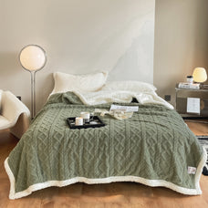Mantas para sofá/cama, manta polar Sherpa con microfibra extra suave y borreguitos 130x160cm/160x220cm y 220x240cm