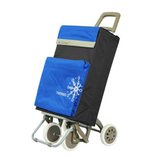 Carro Carrito de Compra Plegable Ligero Bolsa Termo 100x41x33cm, Embalado con Carton Reforzado,Garanta 2 Años,Resistente, Plegable, con 4 Ruedas Resistentes, para la Compra de Alimentos, Capacidad de Carga 40 Litros
