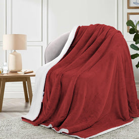 Manta Sofa Invierno Polar - Mantas para Cama 135 150 Gruesa Calentita Manta de Sofá Suave y Caliente con Borreguito, Reversible de Franela y Borrego
