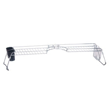 Escurridor de Platos de Metal, Rejilla para escurrir, Soporte para tazón, Palillos, Soporte para Tabla de Cortar 11,5 x 41 x 26,5 cm.
