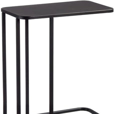 Mesita Auxiliar Mesa Latera para Sofa y cama Moderna, Estructura Forma C de Metal Ahorro de Espacio