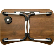Mesa Laptop Plegable de Madera para Ordenador Porttil en Sof o Cama. Bandeja Auxiliar Multiusos para Desayuno, Leer o Trabajar 40x60x27 cm