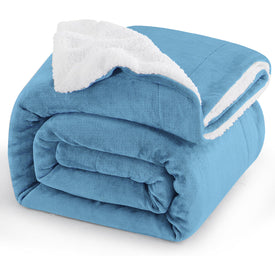 Manta Sofa Invierno Polar - Mantas para Cama 135 150 Gruesa Calentita Manta de Sofá Suave y Caliente con Borreguito, Reversible de Franela y Borrego