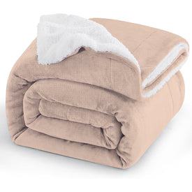 Manta Sofa Invierno Polar - Mantas para Cama 135 150 Gruesa Calentita Manta de Sofá Suave y Caliente con Borreguito, Reversible de Franela y Borrego