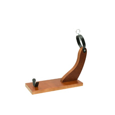 Buarfe Jamonero Rioja | Soporte para Jamón | 40x17.8x25 cm | Madera de Pino | Herrajes y Pinchos de Acero con Patas Antideslizantes Adhesivas | Sistema de Sujeción con Torniquete