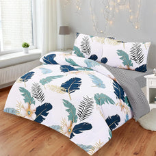 Juego de Funda Nordica 4 Piezas Funda de Edredon 1 Funda Nordica con Creamllera 1 Bajera Ajustable Elastica 1 Funda de Almohada